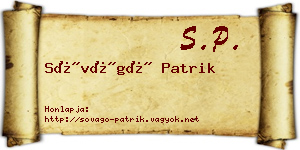 Sóvágó Patrik névjegykártya